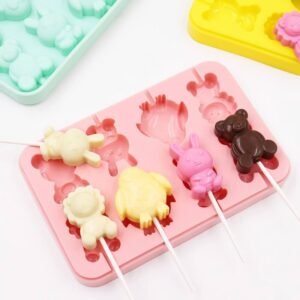 DIY BearRabbitLionPenguin Chocolate Lollipops for Kids Snack