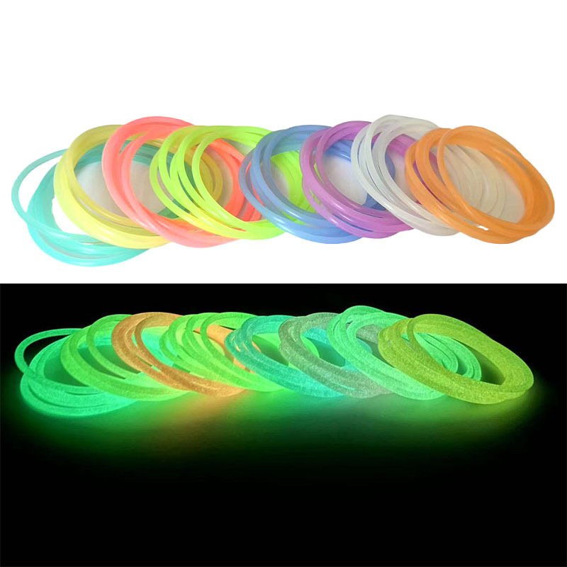 Day & Night Luminous Effect Display of Neon Silicone Bracelets