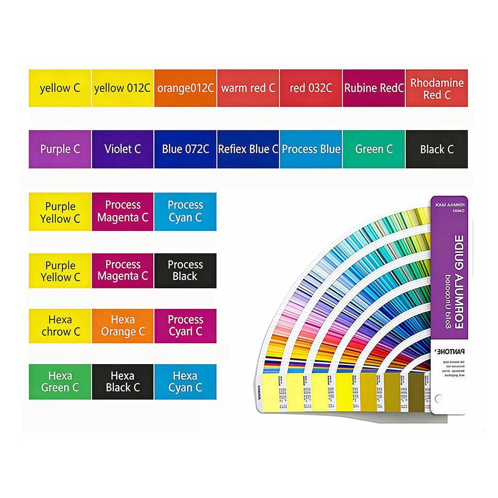 Pantone Color Chart for Silicone Bracelet Printing