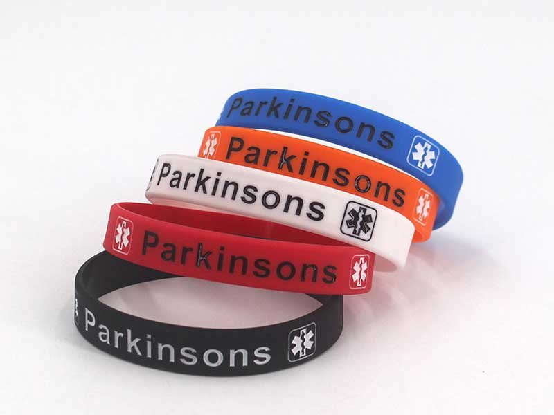 Parkinsons Medical Alert Silicone Bracelets