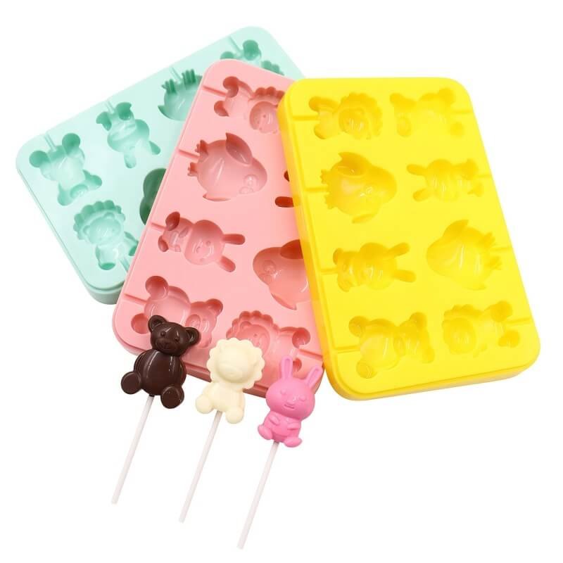 PinkGreenYellow Optional, Cute Animal Lollipop Finished Sample Display