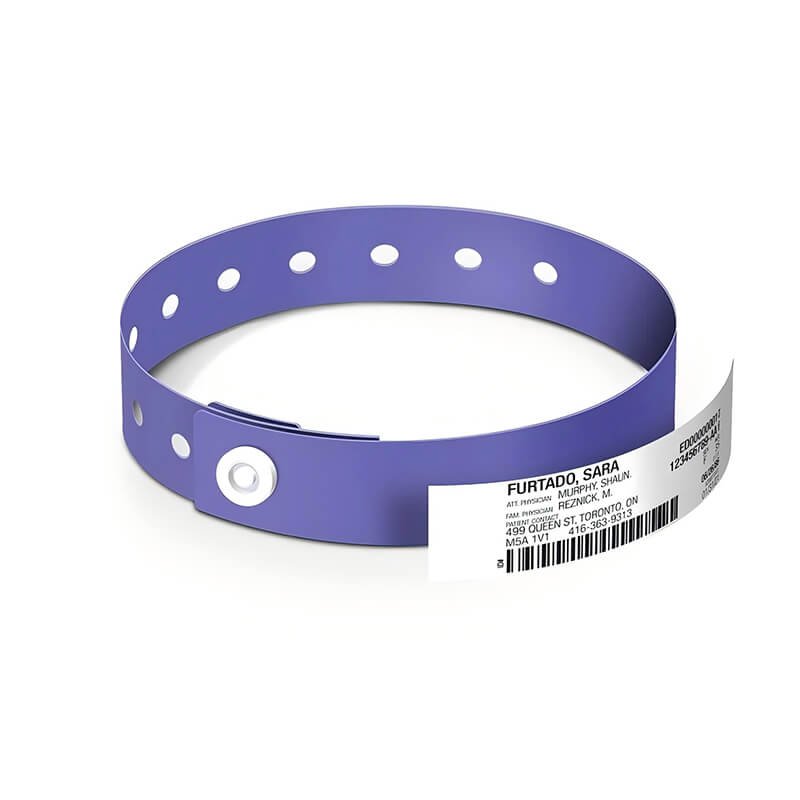 Printable Medical ID Bracelet for Patient Identification