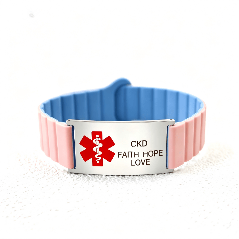 Silicone CKD Awareness Medical ID Bracelet