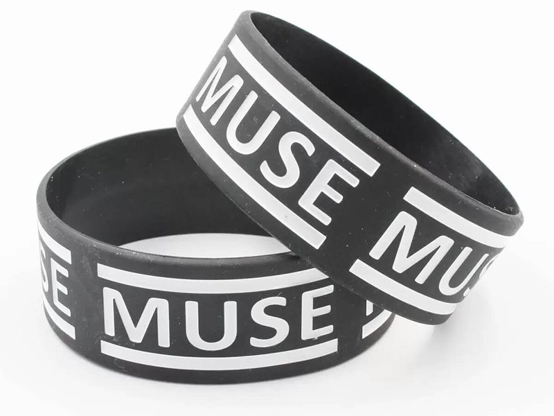 Silk Screen Printed Wide Silicone Wristbands with Custom Logo