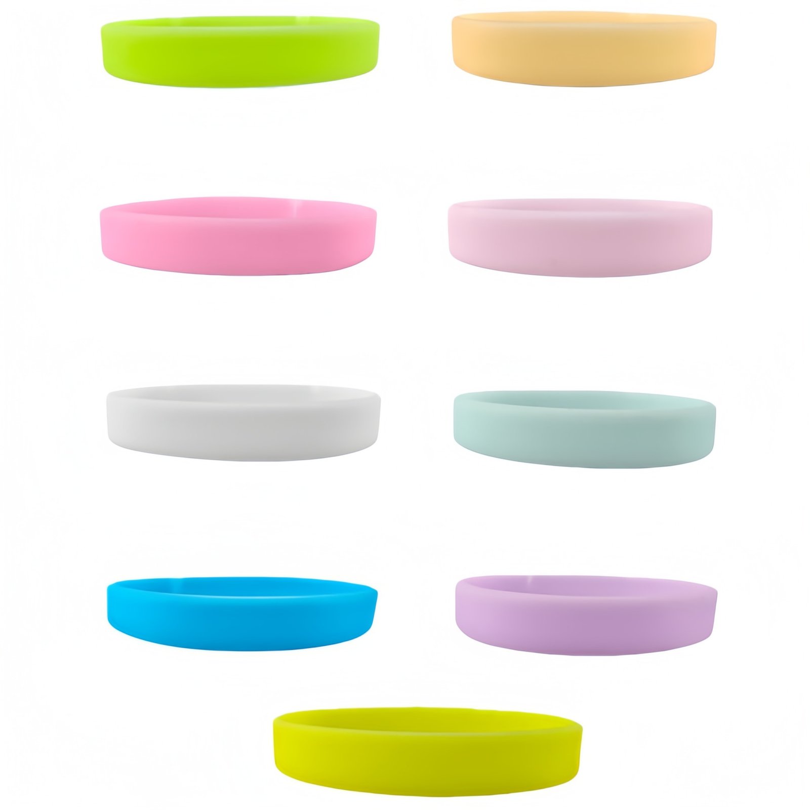 Solid Color Blank No Print Luminous Silicone Wristband