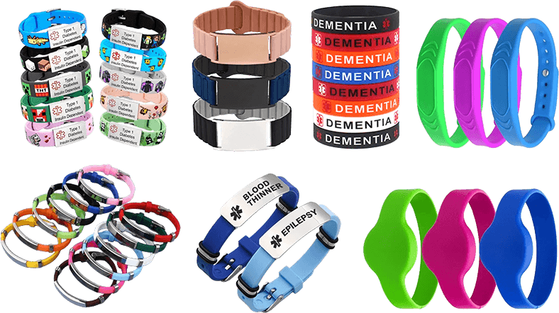 custom silicone medical id bracelets